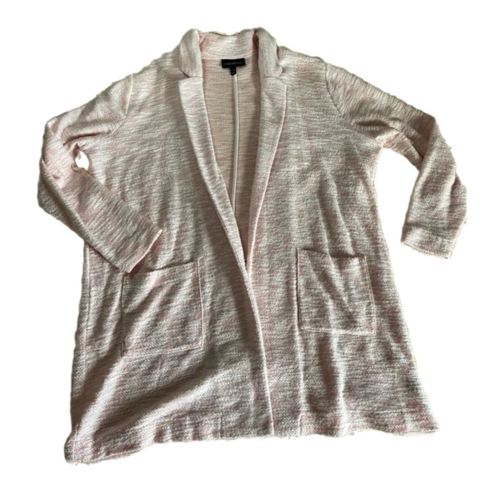 Lane Bryant petal pink open front collared cardigan jacket - Picture 2 of 10